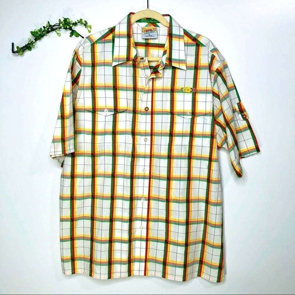 South Pole Hexagon Large Check Button Up Shirt